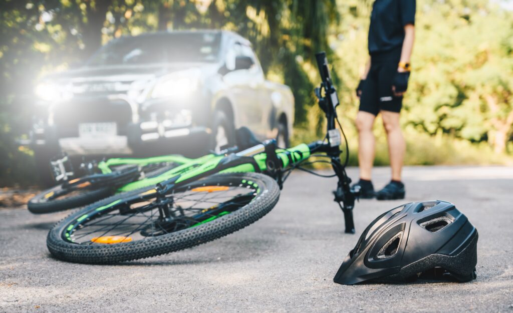 bicycle accident with car