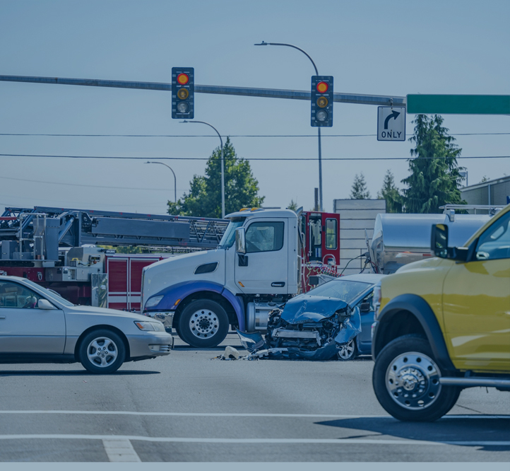 A car that could have been hit by an Amazon delivery truck